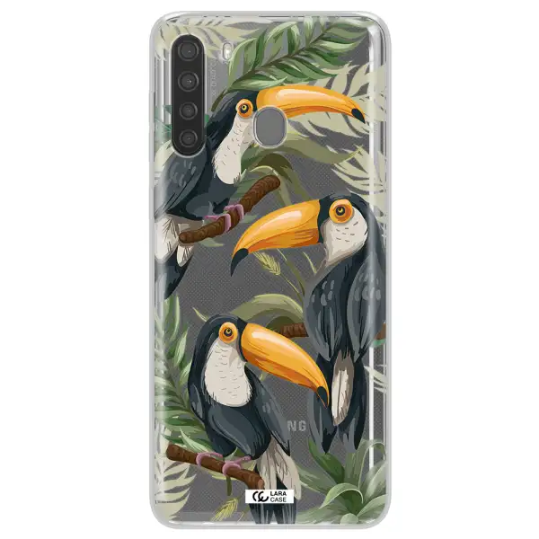Tropical Bird Samsung A21 Clear TPU Case