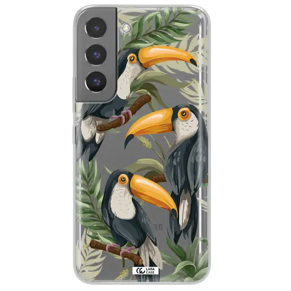 Tropical Bird Samsung S 22 Plus Clear TPU Case
