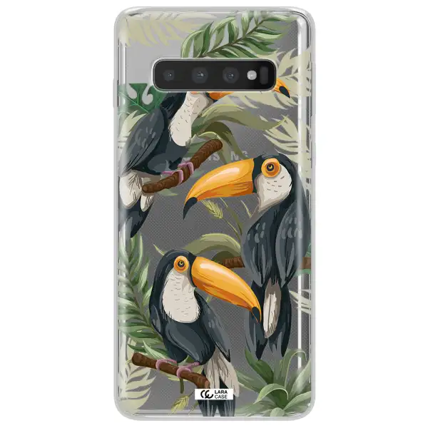 Tropical Bird Samsung S10 Plus Clear TPU Case