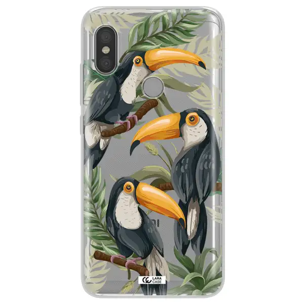 Tropical Bird Xiaomi Redmi Note 6 Pro Clear TPU Case