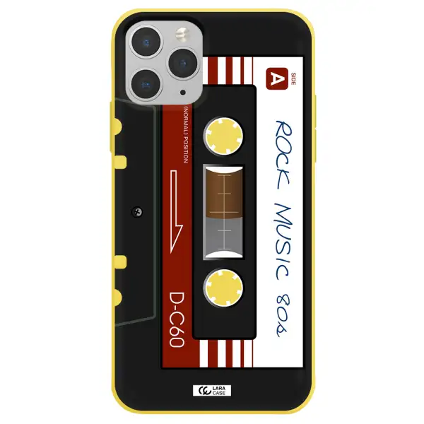 Ruck Music Cassette Apple iPhone 11 pro max Silicone canary yellow Case