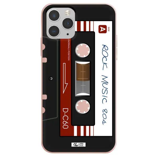 Ruck Music Cassette Apple iPhone 11 pro max Silicone pastel pink Case