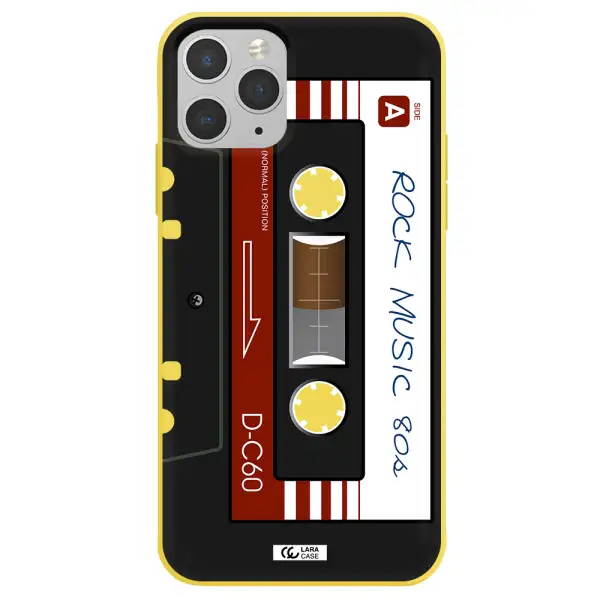 Ruck Music Cassette Apple iPhone 11 pro Silicone canary yellow Case