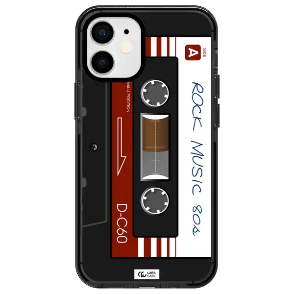 Ruck Music Cassette Apple iPhone 12 mini impact Smoke Black Case