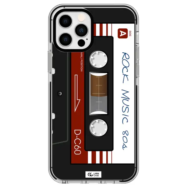 Ruck Music Cassette Apple iPhone 12 pro impact black border Case