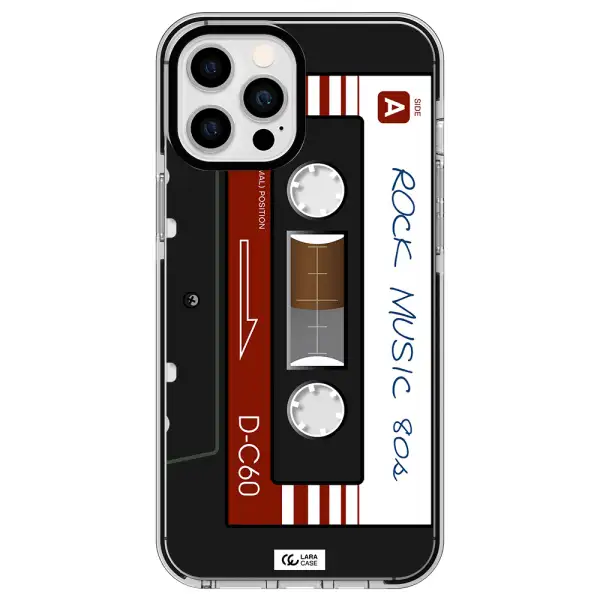 Ruck Music Cassette Apple iPhone 12 pro max impact black border Case