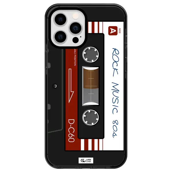 Ruck Music Cassette Apple iPhone 12 pro max impact Smoke Black Case