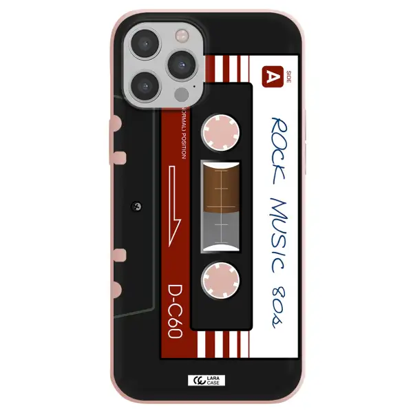 Ruck Music Cassette Apple iPhone 12 pro max Silicone pastel pink Case