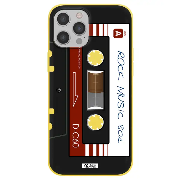 Ruck Music Cassette Apple iPhone 12 pro Silicone canary yellow Case