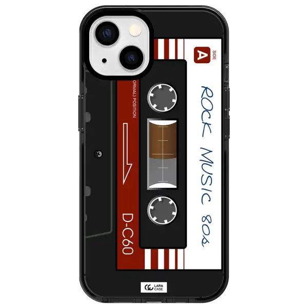 Ruck Music Cassette Apple iPhone 13 impact Smoke Black Case