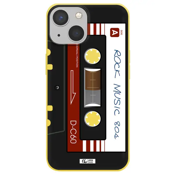 Ruck Music Cassette Apple iPhone 13 mini Silicone canary yellow Case