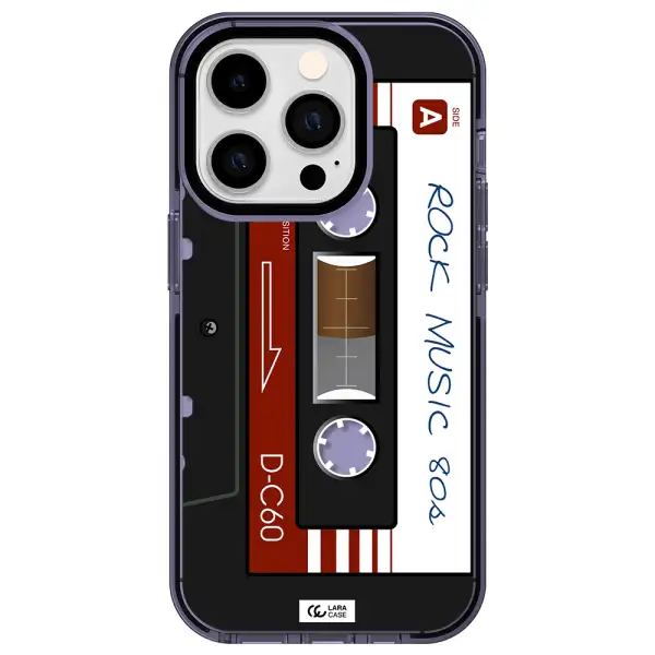 Ruck Music Cassette Apple iPhone 14 pro impact Lilac Case
