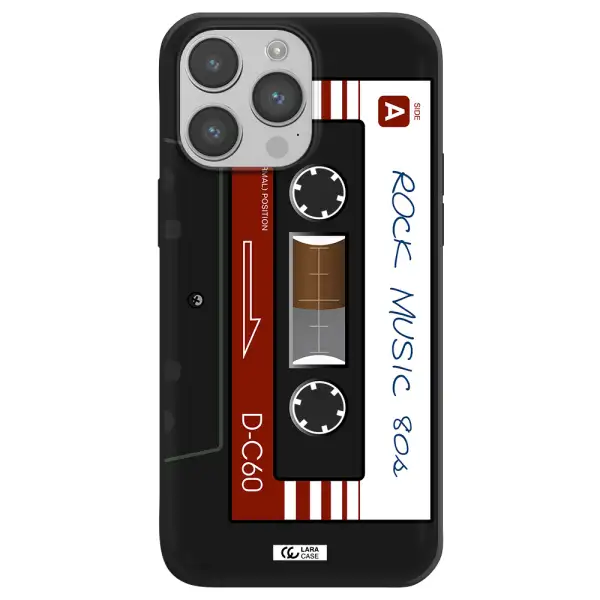 Ruck Music Cassette Apple iPhone 14 pro max Silicone black Case