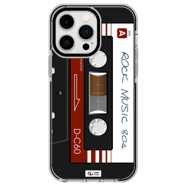 Ruck Music Cassette Apple iPhone 15 Pro Max impact black border Case