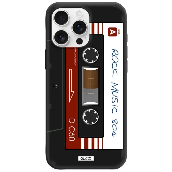 Ruck Music Cassette Apple Iphone 16 Pro Max Silicone Black Case