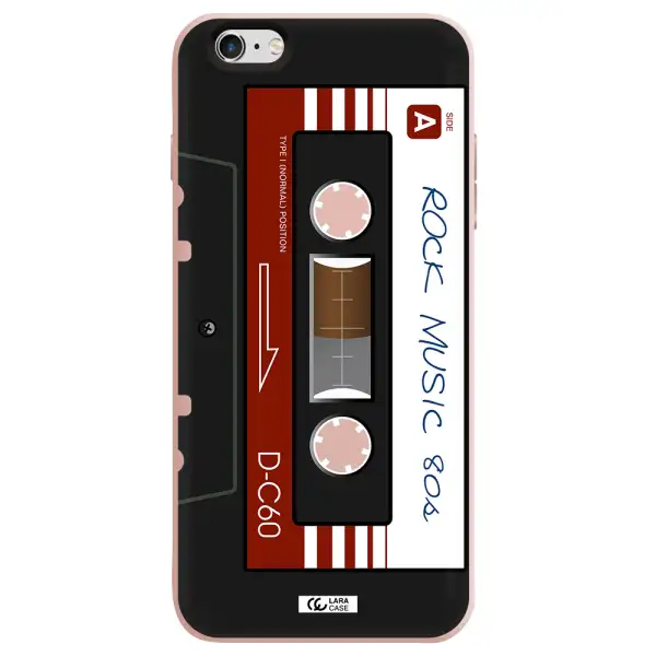 Ruck Music Cassette Apple iPhone 6 s plus Silicone pastel pink Case