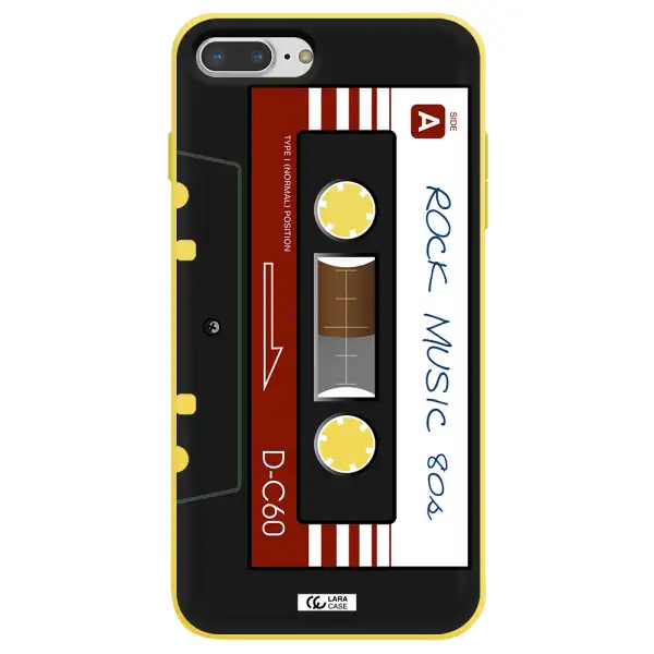 Ruck Music Cassette Apple iPhone 7 plus Silicone canary yellow Case