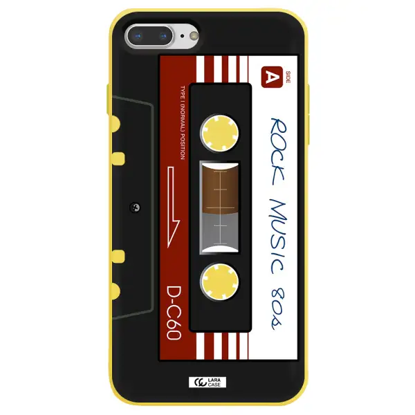 Ruck Music Cassette Apple iPhone 8 plus Silicone canary yellow Case