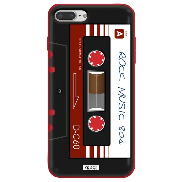 Ruck Music Cassette Apple iPhone 8 plus Silicone Imperial Red Case