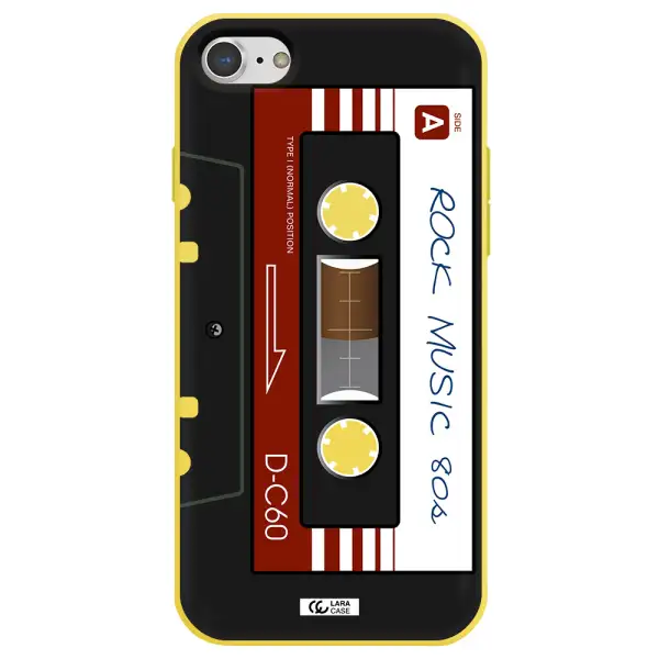 Ruck Music Cassette Apple iPhone 8 Silicone canary yellow Case