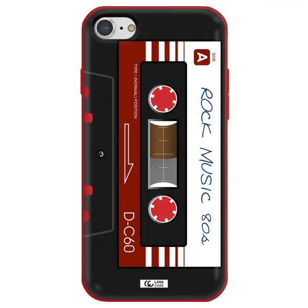 Ruck Music Cassette Apple iPhone 8 Silicone Imperial Red Case