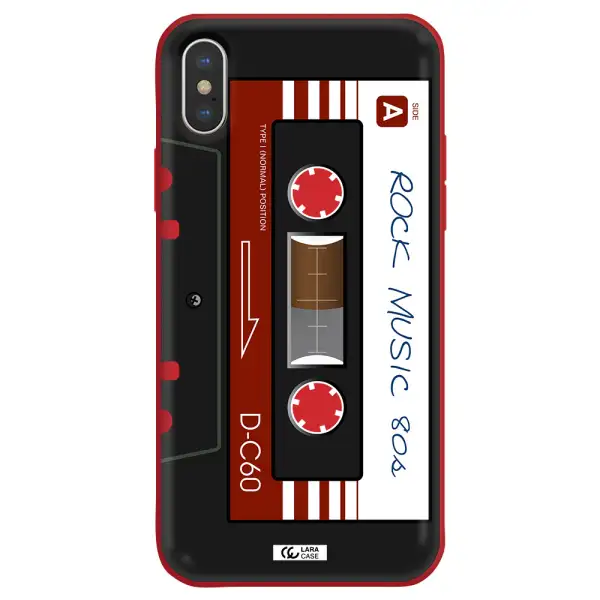 Ruck Music Cassette Apple iPhone XS max Silicone Imperial Red Case
