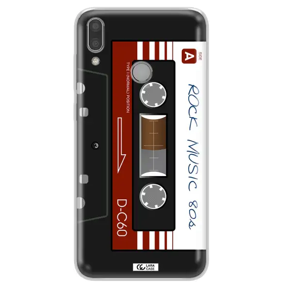 Ruck Music Cassette Huawei Y7 2019 Clear TPU Case