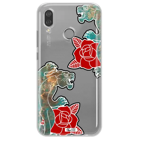 Black Panther Roses Huawei P20 Lite Clear TPU Case