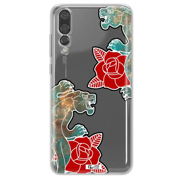 Black Panther Roses Huawei P20 Pro Clear TPU Case