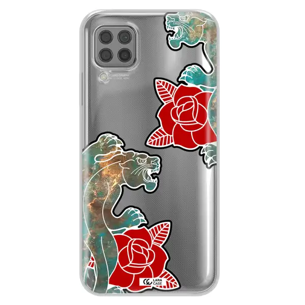 Black Panther Roses Huawei P40 Lite Clear TPU Case