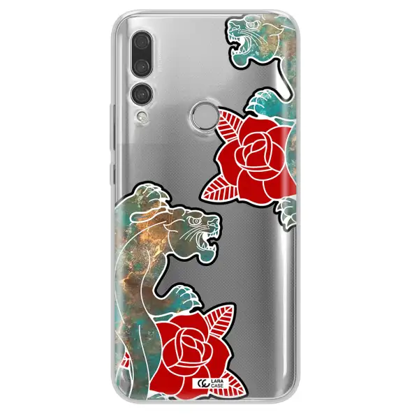 Black Panther Roses Huawei Y9 Prime 2019 Clear TPU Case