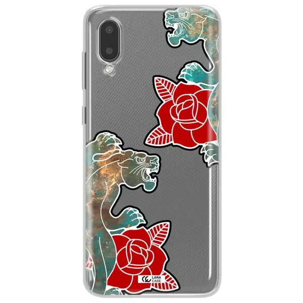 Black Panther Roses Samsung A02 Clear TPU Case