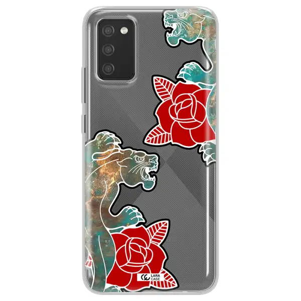 Black Panther Roses Samsung A02S Clear TPU Case