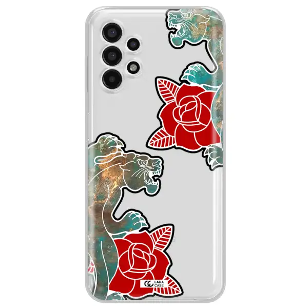 Black Panther Roses Samsung A13 4g Clear TPU Case