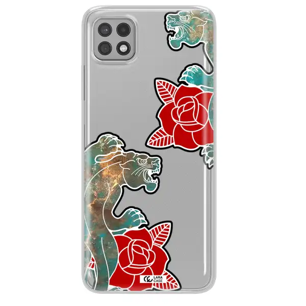 Black Panther Roses Samsung A22 5g Clear TPU Case