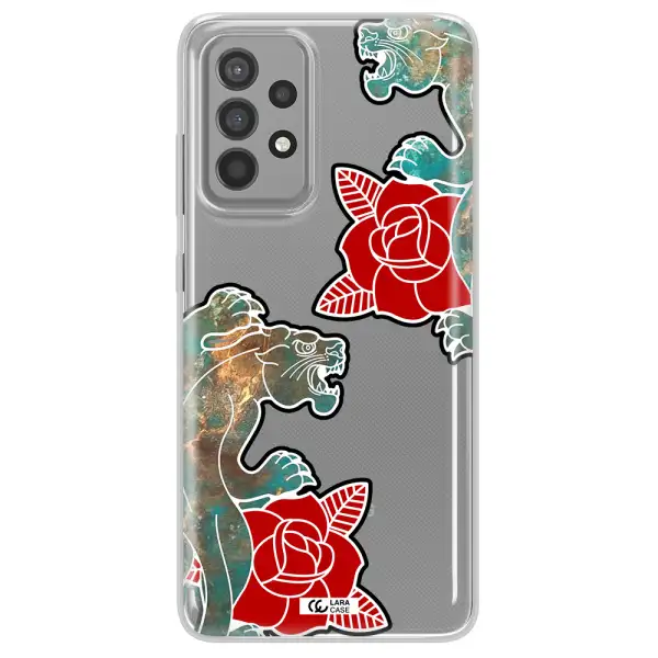Black Panther Roses Samsung A52 Clear TPU Case