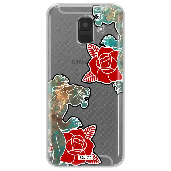 Black Panther Roses Samsung A6 Clear TPU Case