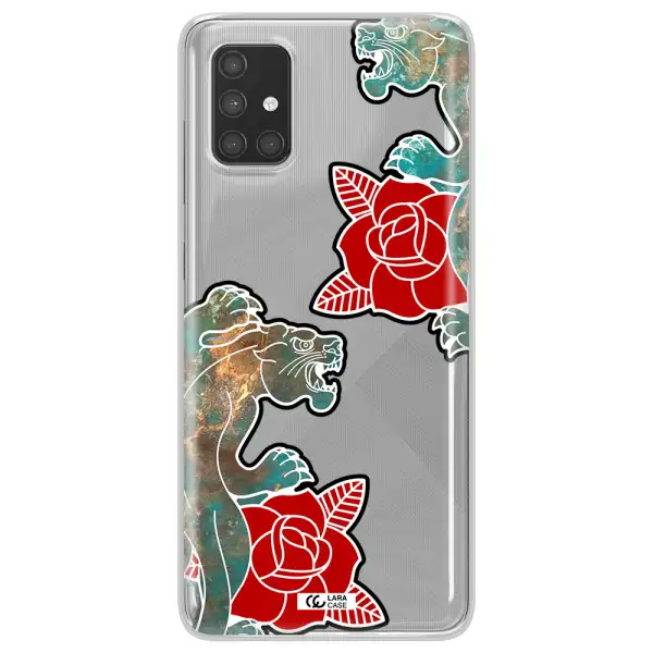 Black Panther Roses Samsung A71 Clear TPU Case