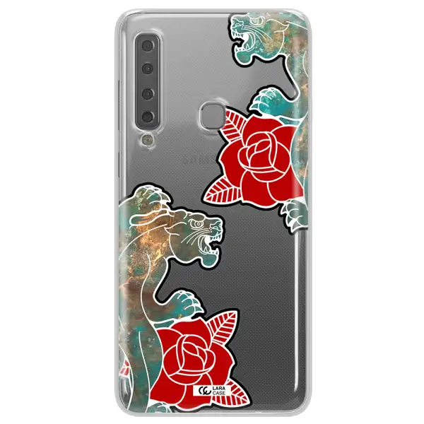 Black Panther Roses Samsung A9 2018 Clear TPU Case