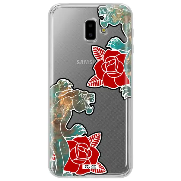 Black Panther Roses Samsung J6 Plus Clear TPU Case