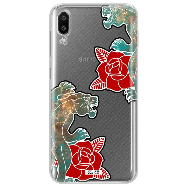 Black Panther Roses Samsung M10 Clear TPU Case
