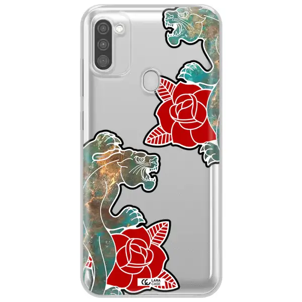Black Panther Roses Samsung M11 Clear TPU Case