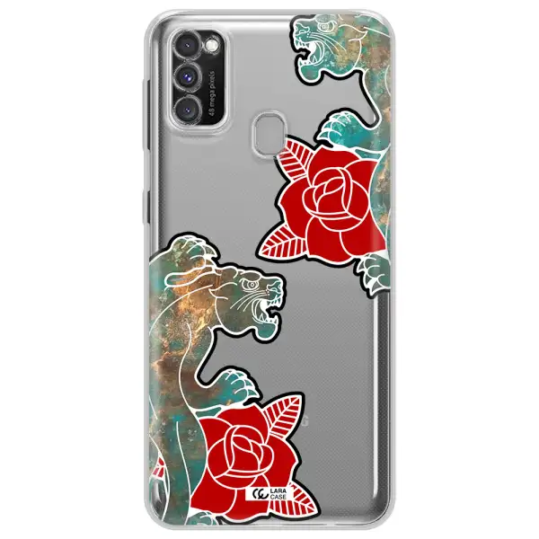 Black Panther Roses Samsung M30S Clear TPU Case