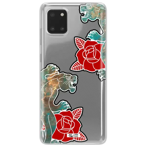 Black Panther Roses Samsung Note 10 Lite Clear TPU Case