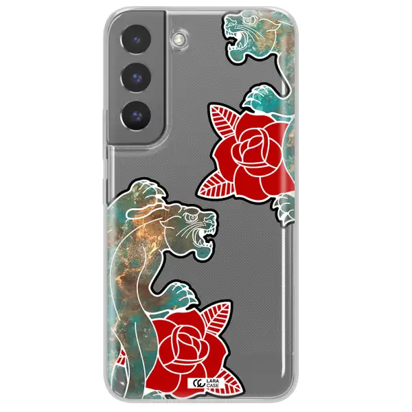 Black Panther Roses Samsung S 22 Clear TPU Case