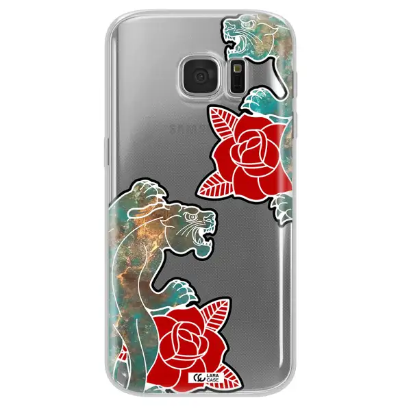 Black Panther Roses Samsung S 7 Clear TPU Case