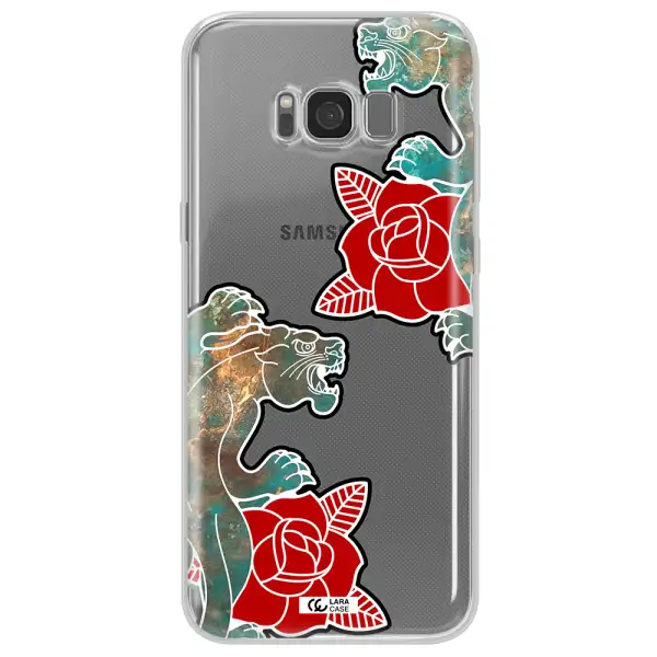 Black Panther Roses Samsung S8 Clear TPU Case