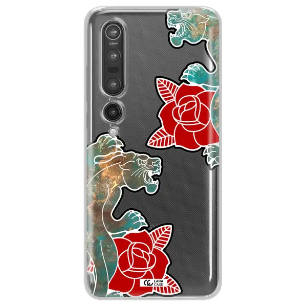 Black Panther Roses Xiaomi Mi 10 Pro Clear TPU Case