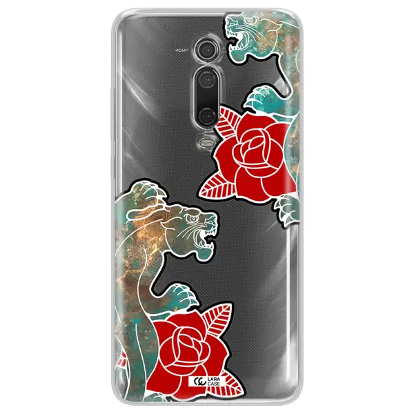 Black Panther Roses Xiaomi Redmi K20 Clear Tpu Case