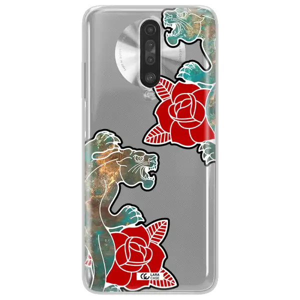 Black Panther Roses Xiaomi Redmi K30 Clear TPU Case